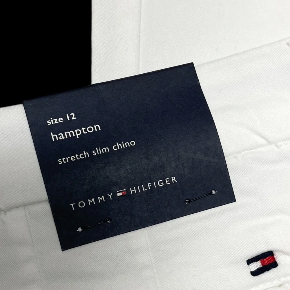 Tommy Hilfiger Women’s White 12 Hampton Heritage Stretch Slim Cuffed Crop NWT*** - Picture 9 of 16